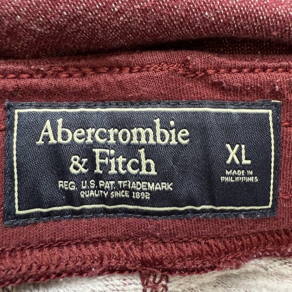 Vintage Y2K Abercrombie & Fitch Spell Out Sweatpants Men's XL Maroon Loungewear - Picture 11 of 13